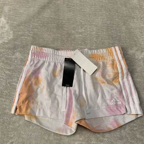 New Adidas Tie Dye Womens Jogger Shorts Size Small‎ NWT - Picture 1 of 7